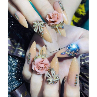 Charm Nơ Đá Đính Móng Cao Cấp – Phụ Kiện Nail Đính Đá Sang Trọng Cho Nail Art