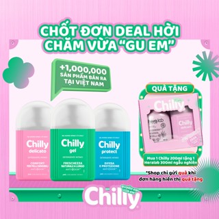 Dung dịch vệ sinh phụ nữ Chilly Gel/Delicato/Protect làm sạch và dưỡng ẩm 200ml
