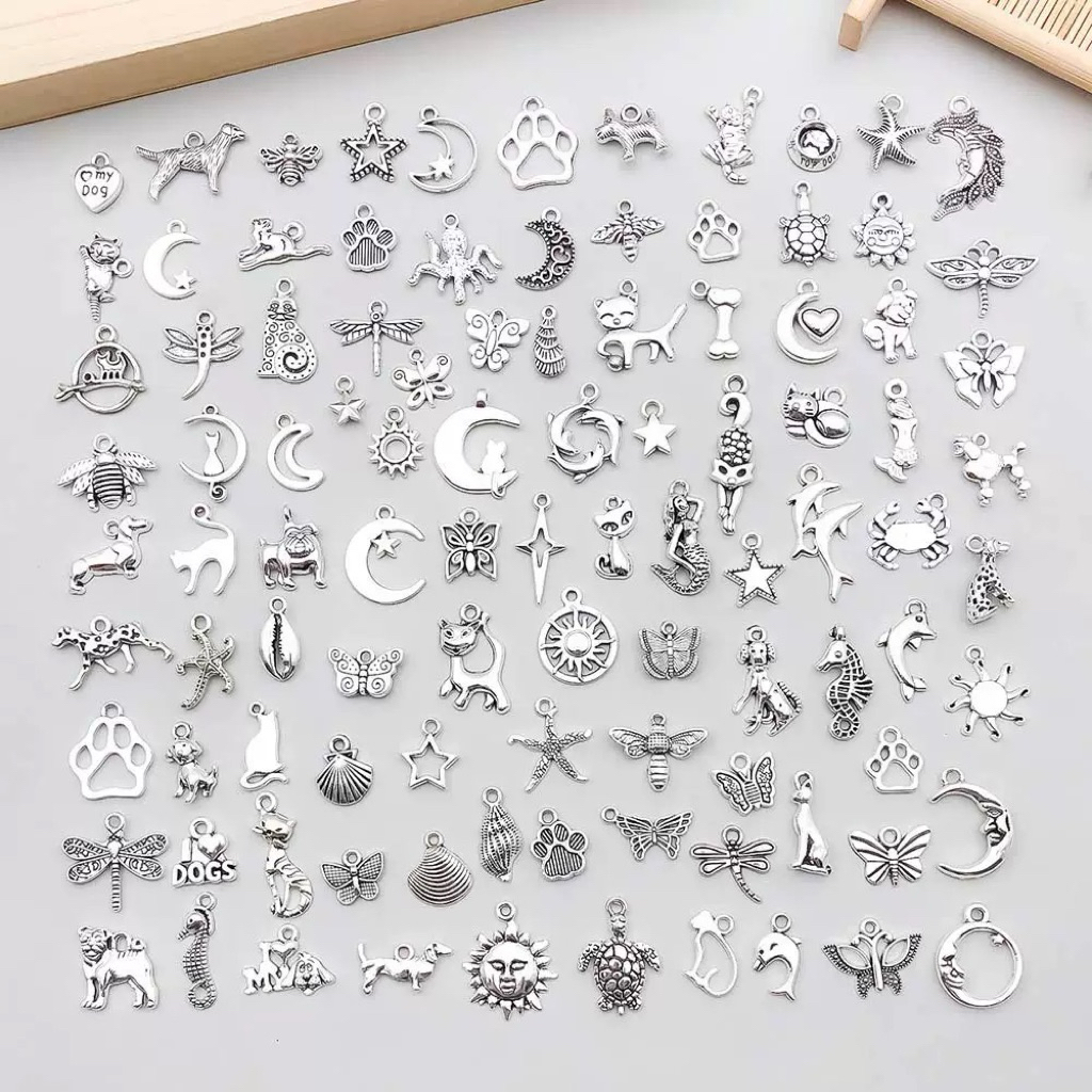 Sỉ SET 50pcs CHARM phụ kiện làm vòng tay vòng cổ