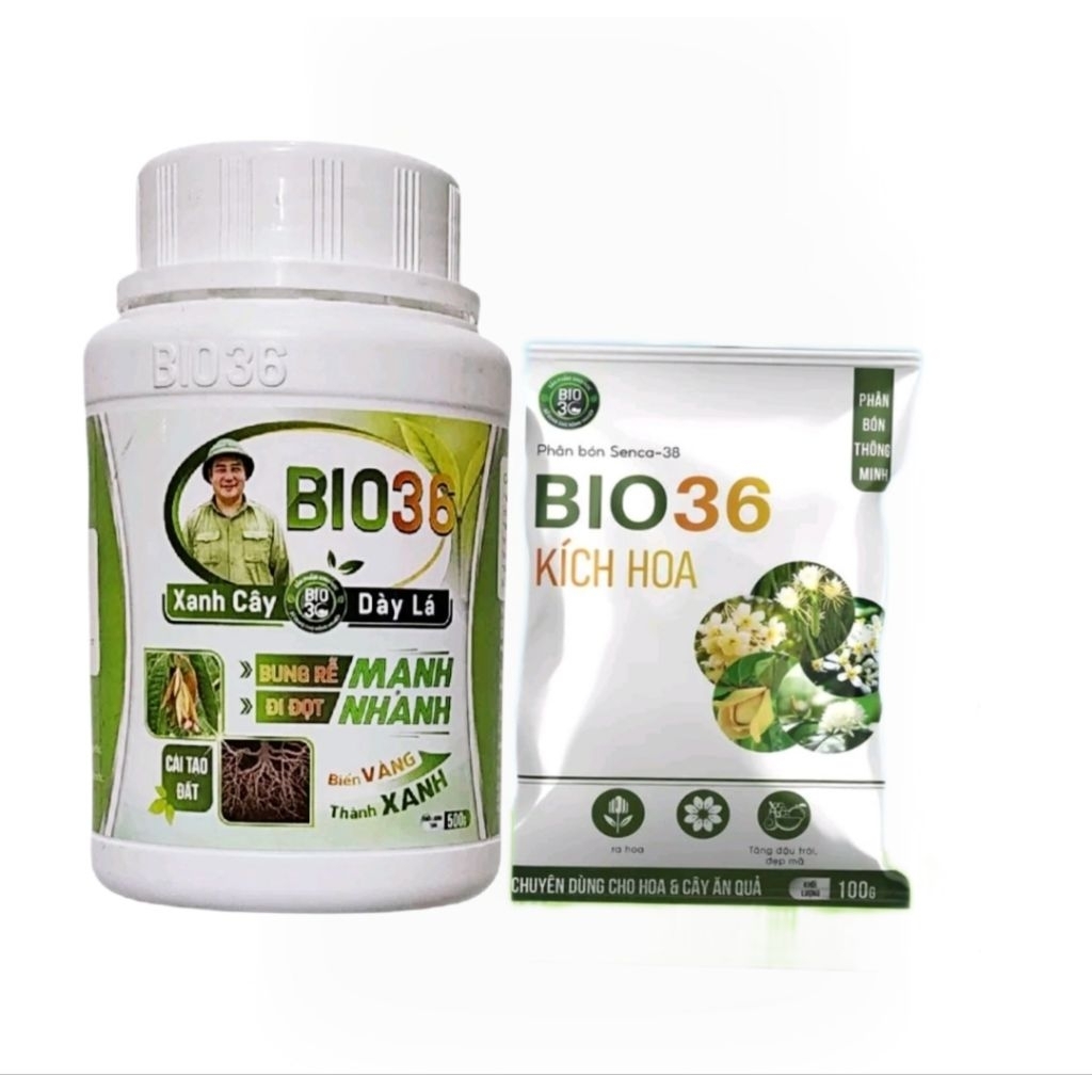 Bio 36 (hũ 500g) tặng 1 gói kích hoa bio 36 (100g) kích rễ mạnh, đi đọt nhanh, xanh cây dày lá. bio 