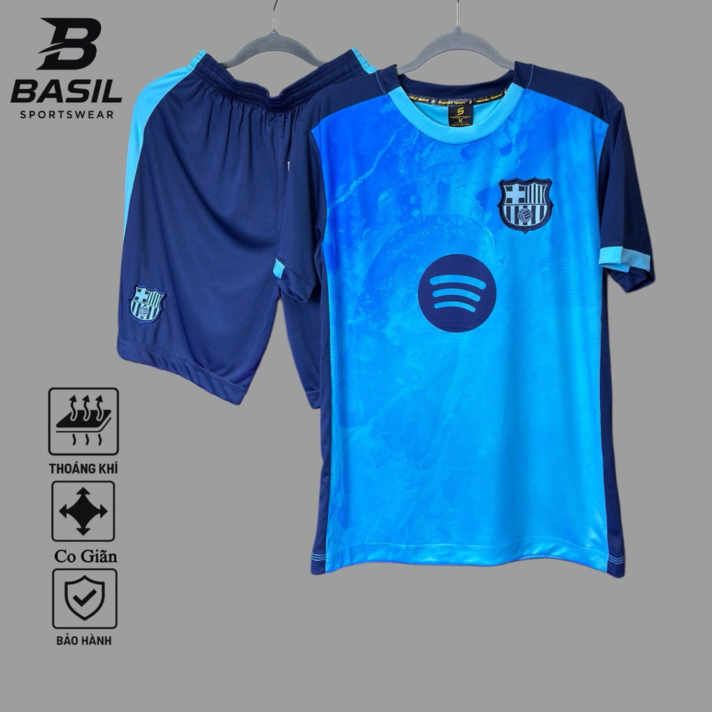 Quần áo bóng đá Thun Lạnh clb Barca Xanh 26/27