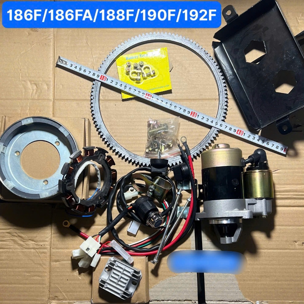 Full Bộ Đề Nổ Máy Cày 186F - 188F -190F Máy Phát Điện 186F -  188F -190F Bộ Đề Máy Phát Điện Dùng Ac