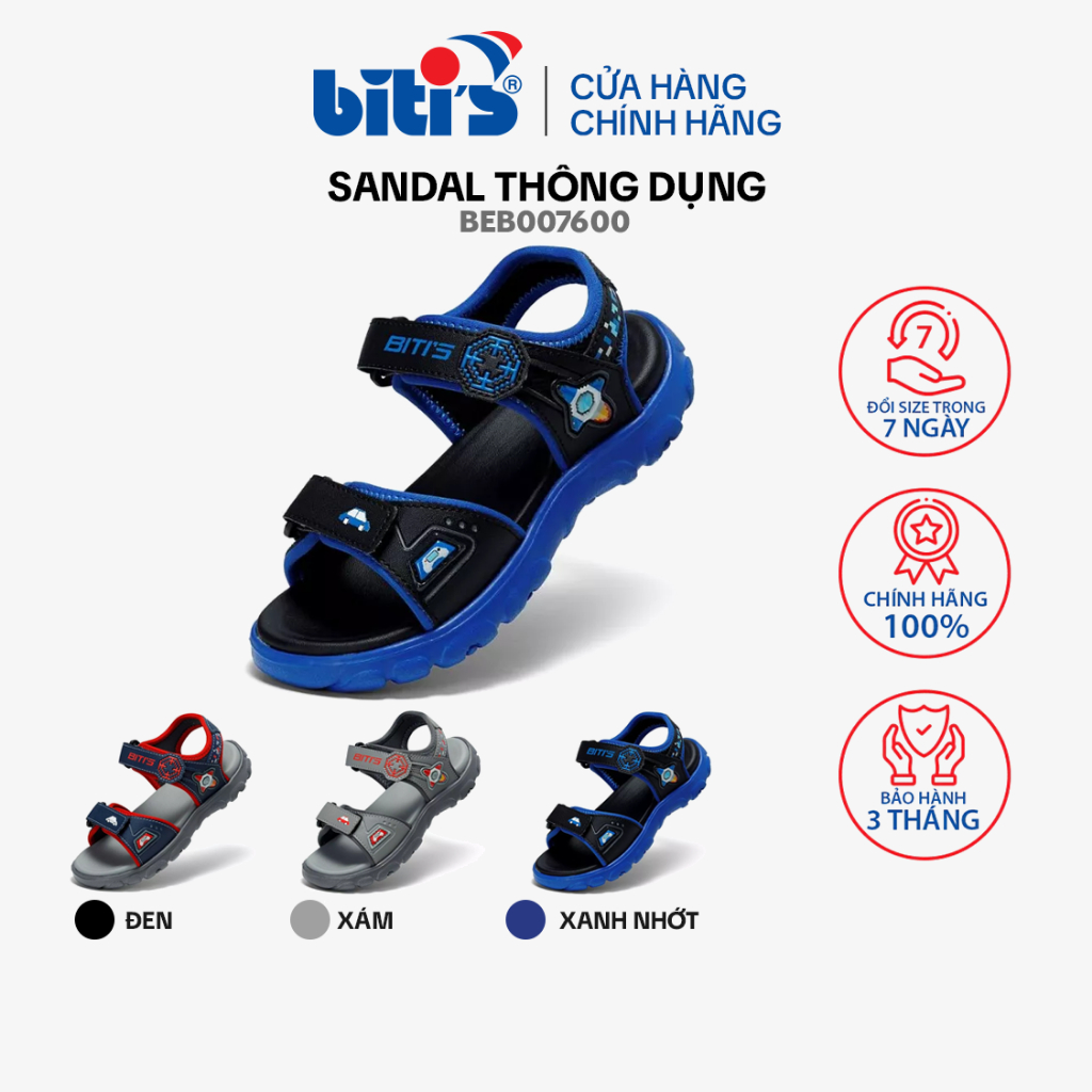 Sandal thông dụng Biti's Bé Trai BEB007600 size 35 đến 37