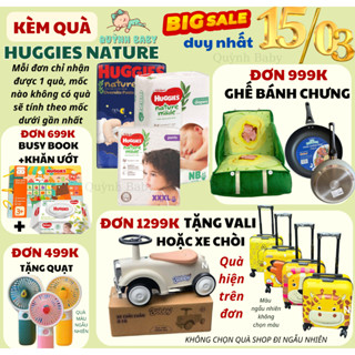 NATURE [ KÈM QUÀ ĐƠN 699k - 999k] Bỉm dán quần HUGGIES M58/L44/XL38/XXL26/S82/NB60 [Chính hãng]