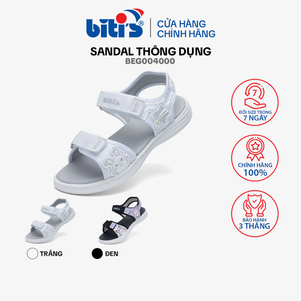 Sandal thông dụng Bé gái Biti's BEG004000 size 28 đến 33