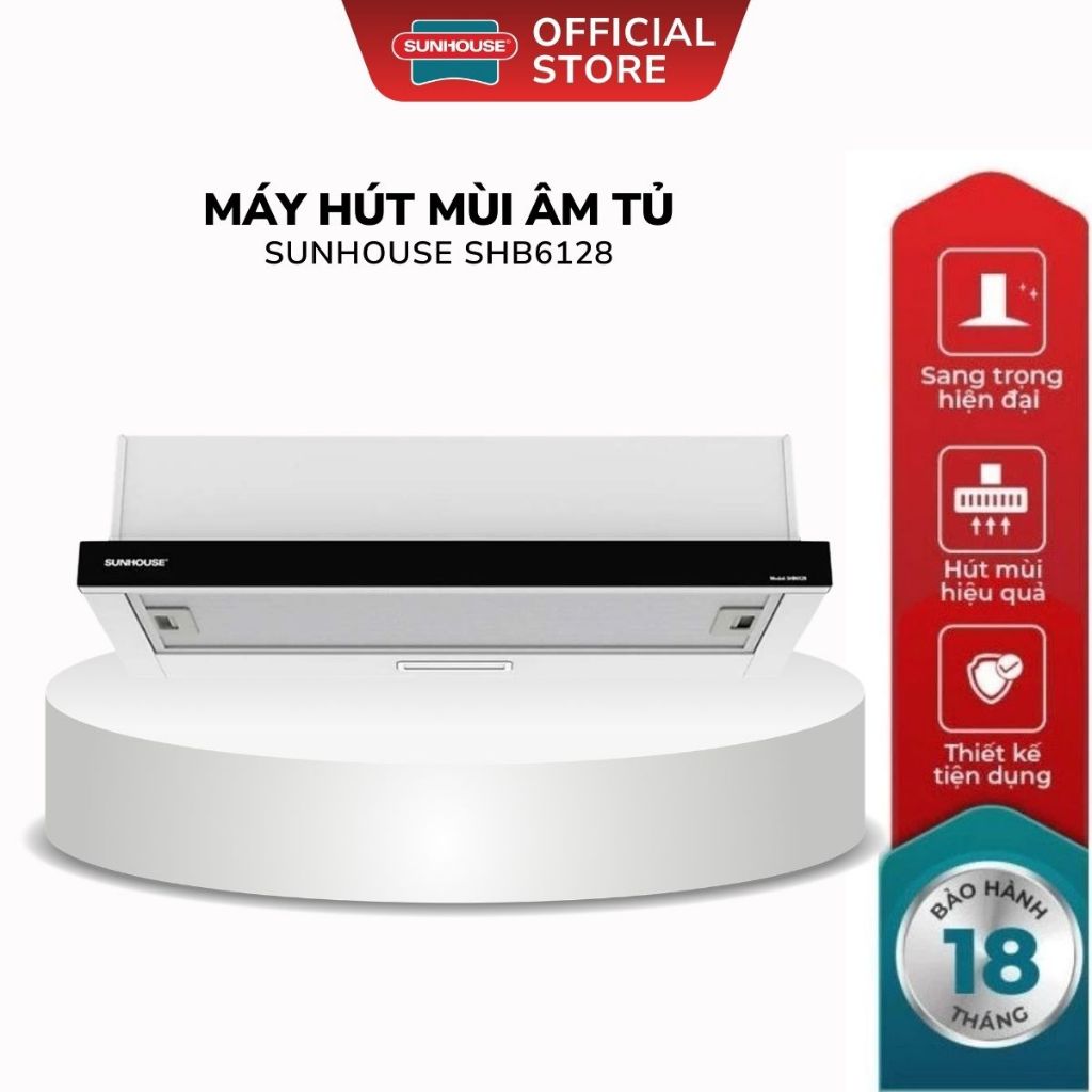 Máy Hút Mùi Âm Tủ Sunhouse SHB6128 - Bảo Hành 18 Tháng, Khử Mùi Bằng Than Hoạt Tính Hiệu Quả