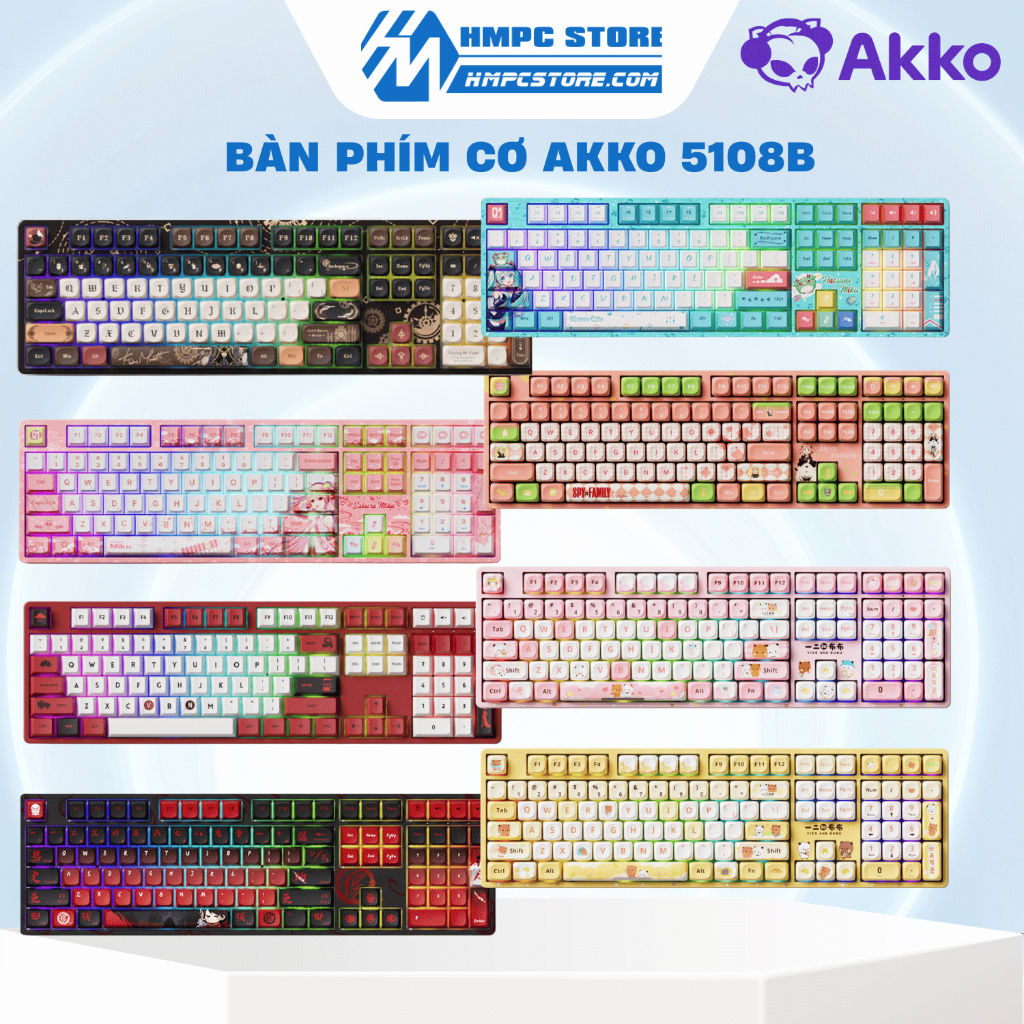 Bàn phím cơ Akko 5108B Plus | Bảo hành 12 tháng