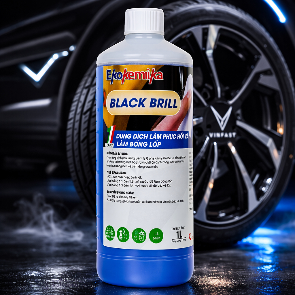 Dung Dịch Dưỡng Làm Đen Bóng Lốp Ekokemika Back Brill 1L(chính hãng)