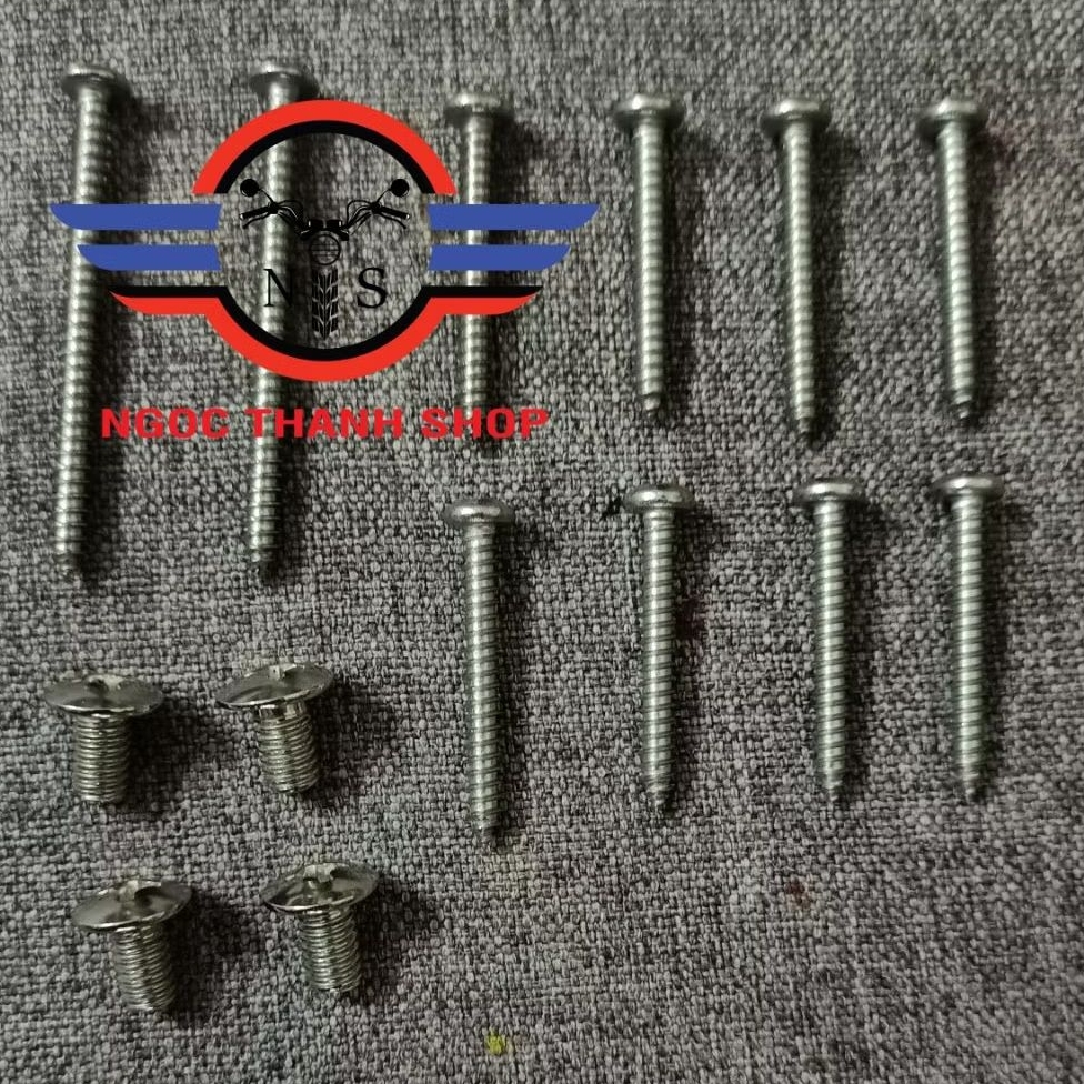 Ốc Inox nắp xi nhan, nắp đèn hậu, chân xi nhan GZ GZ125 GZ125HS GZ150 GZ150A GZ150-A.  ngocthanhmoto