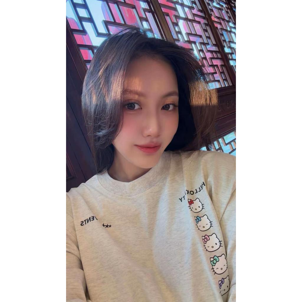 𝐋events 𝐱 𝐇ello 𝐊itty | Emotions Long Sleeve Boxy Tee/ Grey