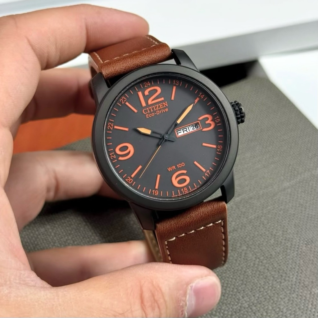 Đồng hồ nam dây da Citizen Eco Drive BM8475-26E