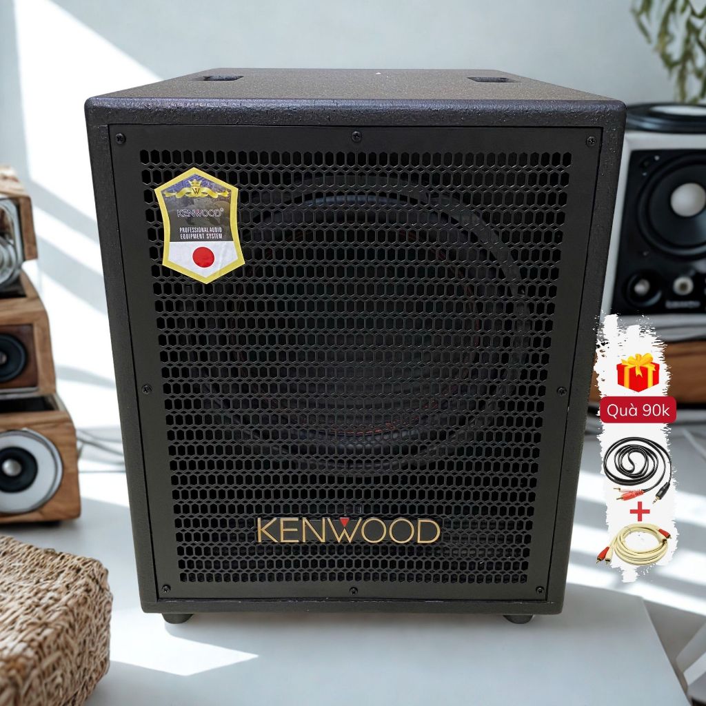 Loa Sub Điện Kenwood Bass 30 Cao Cấp 350W - Âm Trầm Sâu Lắng, Tặng Trọn Bộ Cáp AV - HM Audio