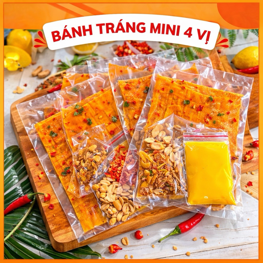 [COMBO 10 BỊCH] bánh tráng bơ 4 vị bánh tráng siêu ngon béo ăn là ghiền