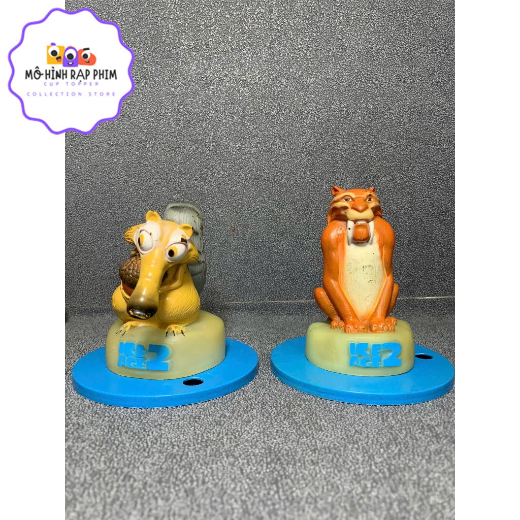 MÔ HÌNH RẠP PHIM, CUP TOPPER FIGURE PHIM ICE AGE 2
