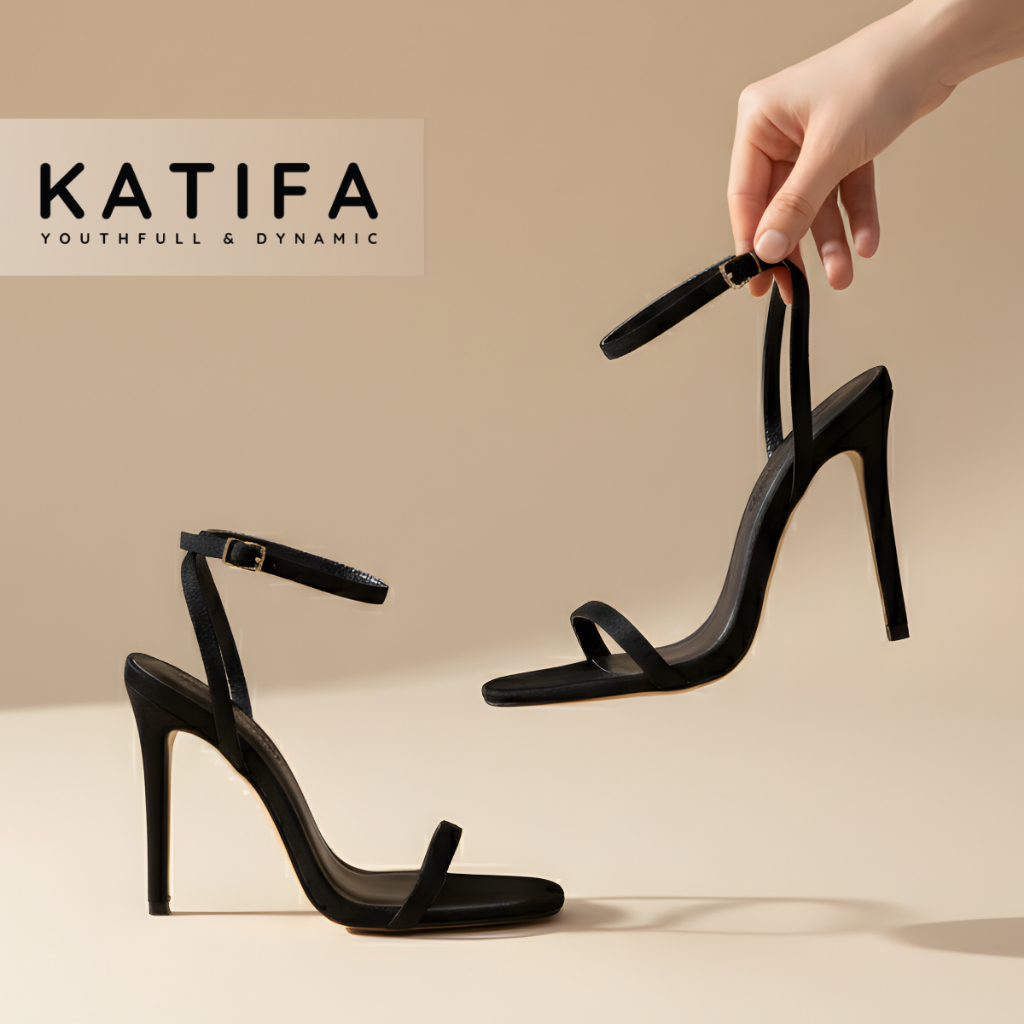 [HOẢ TỐC] GIÀY CAO GÓT 10P SANDAL DÂY MẢNH BASIC KATIFA G931  -Tôn dáng & dễ phối đồ