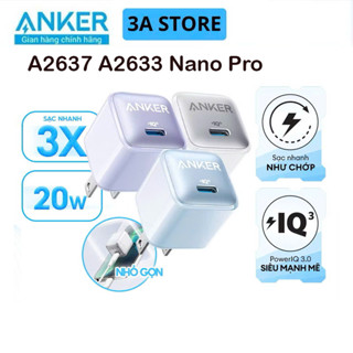 Củ sạc nhanh ANKER 20W 30W A2633 A2637 A2698 A2699  1 Cổng Type C BH 12 Tháng 3astore