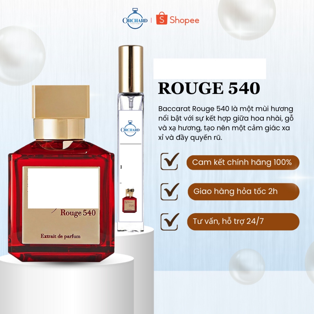 [HÀNG CHÍNH HÃNG]Nước Hoa Unisex Baccarat Rouge 540 lưu hương lâu - Orchard Perfume