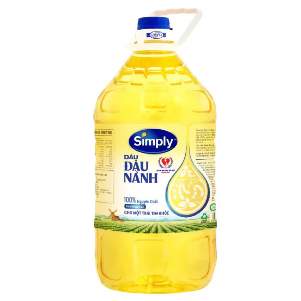 Dầu đậu nành simply//Mezan nguyên chất 100% 5 lít