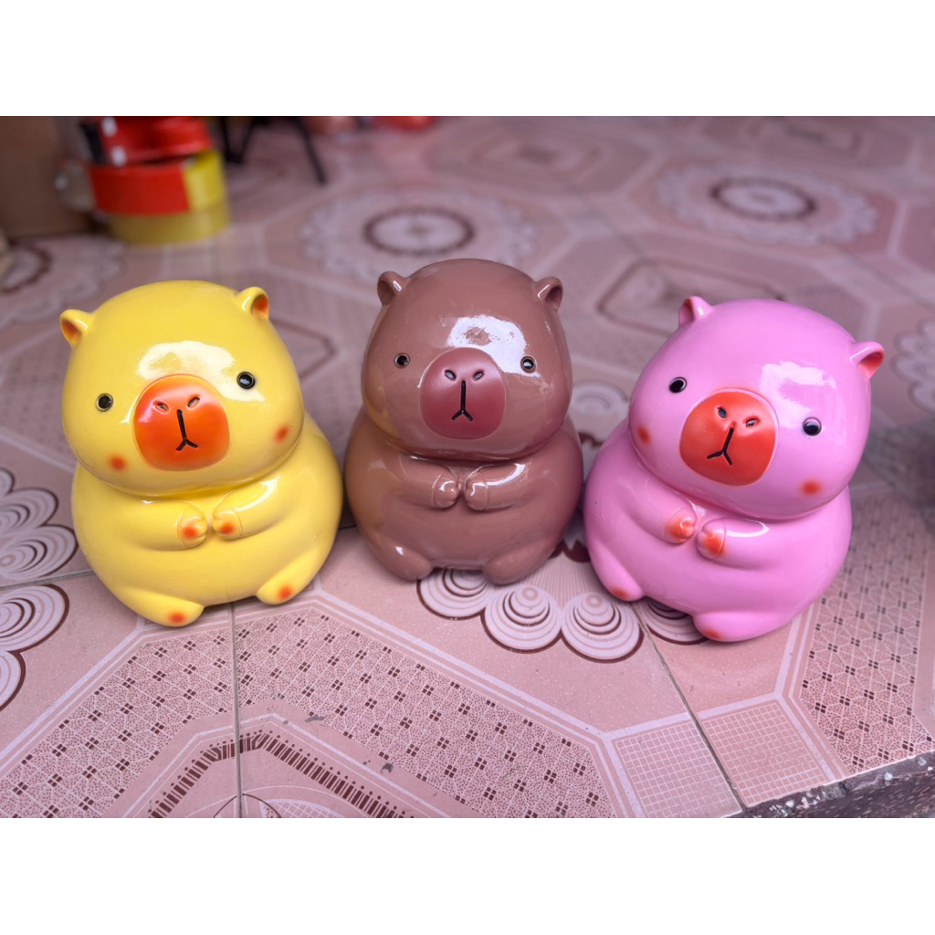 Heo đất lợn đất tiết kiệm Chuột Capybara size to - ống tiêt kiệm trang trí