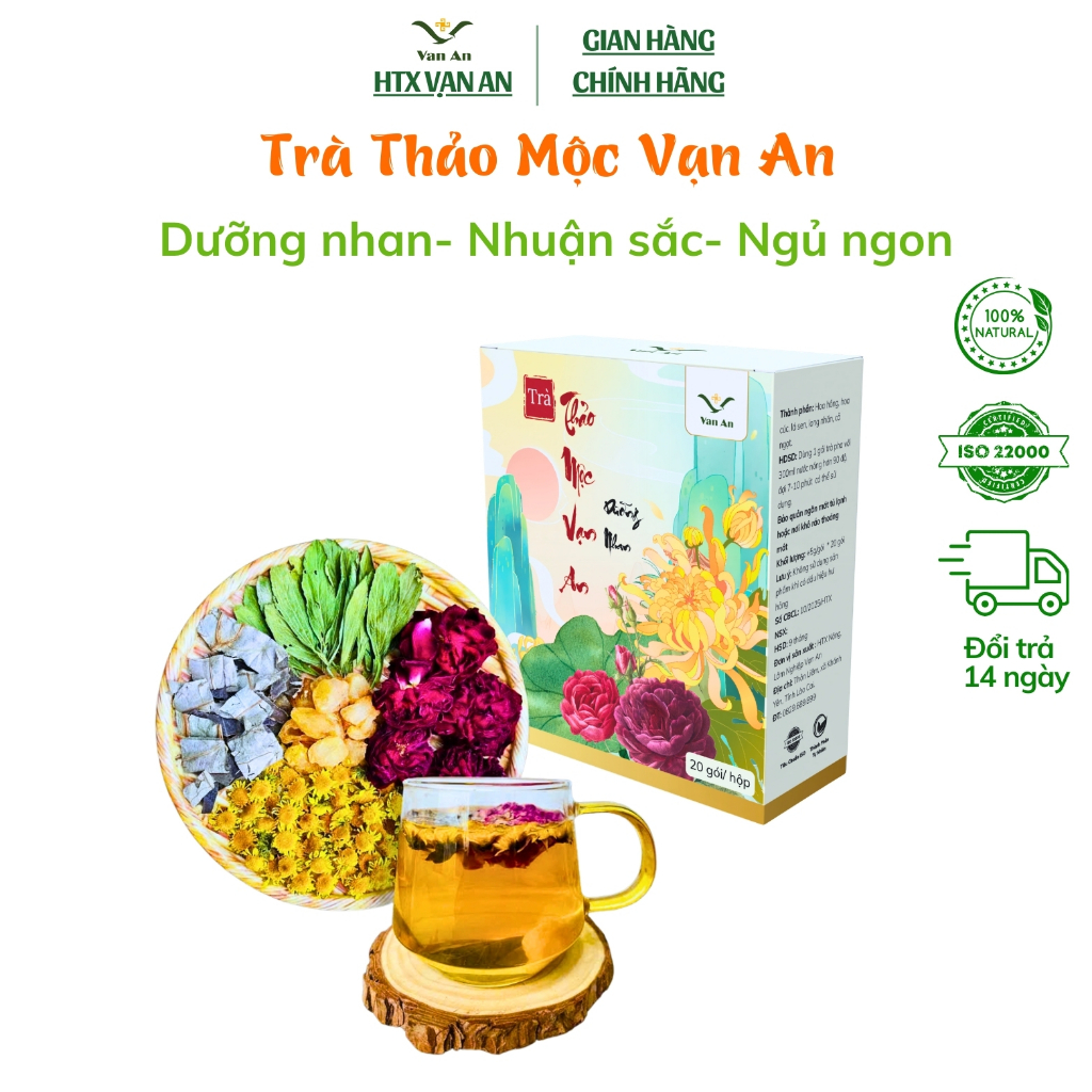 Trà Thảo Mộc Dưỡng Nhan 7 Vị Của HTX Vạn An Thành Phần  Tự Nhiên Bản Địa