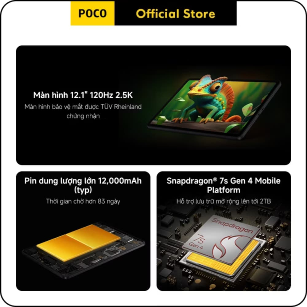 (GIÁ SIÊU TỐT) Máy Tính Bảng POCO Pad M1 Chính Hãng Mới 100% Nguyên Seal Bảo Hành 18 Tháng | BigBuy360 - bigbuy360.vn