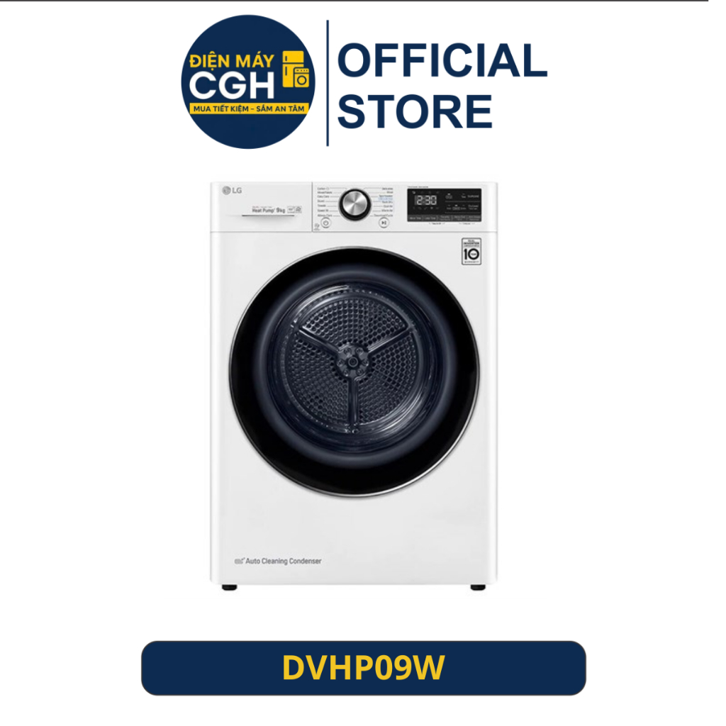 DVHP09W Máy sấy LG bơm nhiệt 9 kg ( White )