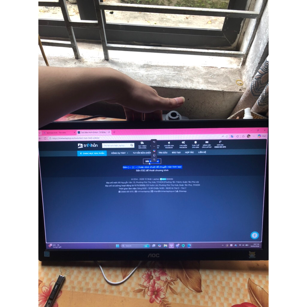 Màn hình máy tính dùng bình thường, 60hz