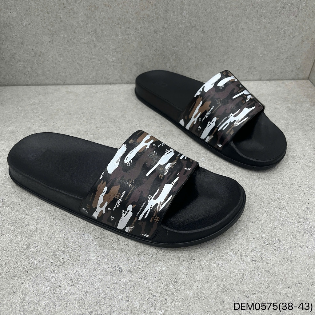 BQ | Dép nam size 39-43 Dép lê nhựa đúc khuôn EVA siêu nhẹ họa tiết ràn ri trẻ trung êm chân DEM0575
