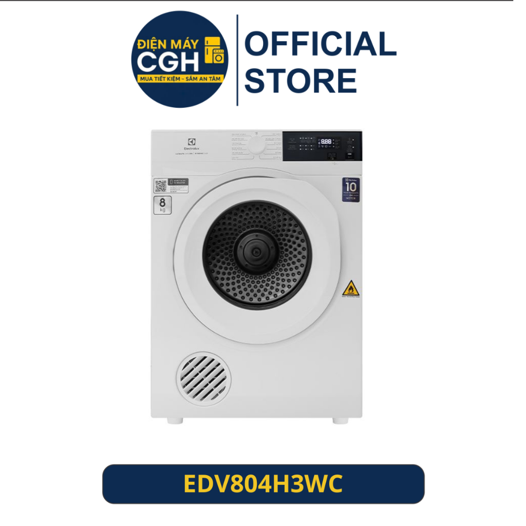 Máy sấy thông hơi Electrolux UltimateCare 8 kg EDV804H3WC