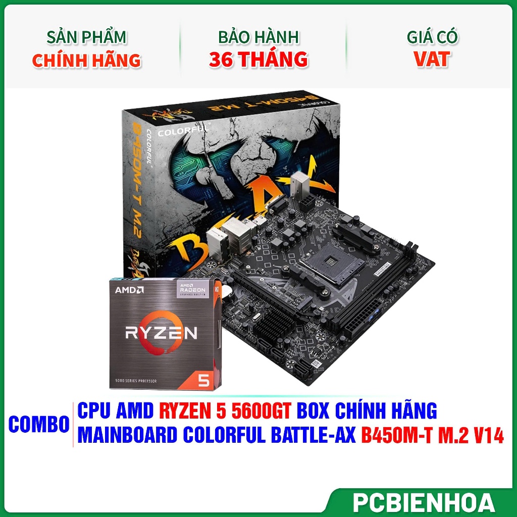 Combo máy tính AMD - Ryzen 5 5600GT+ B450M- 36T