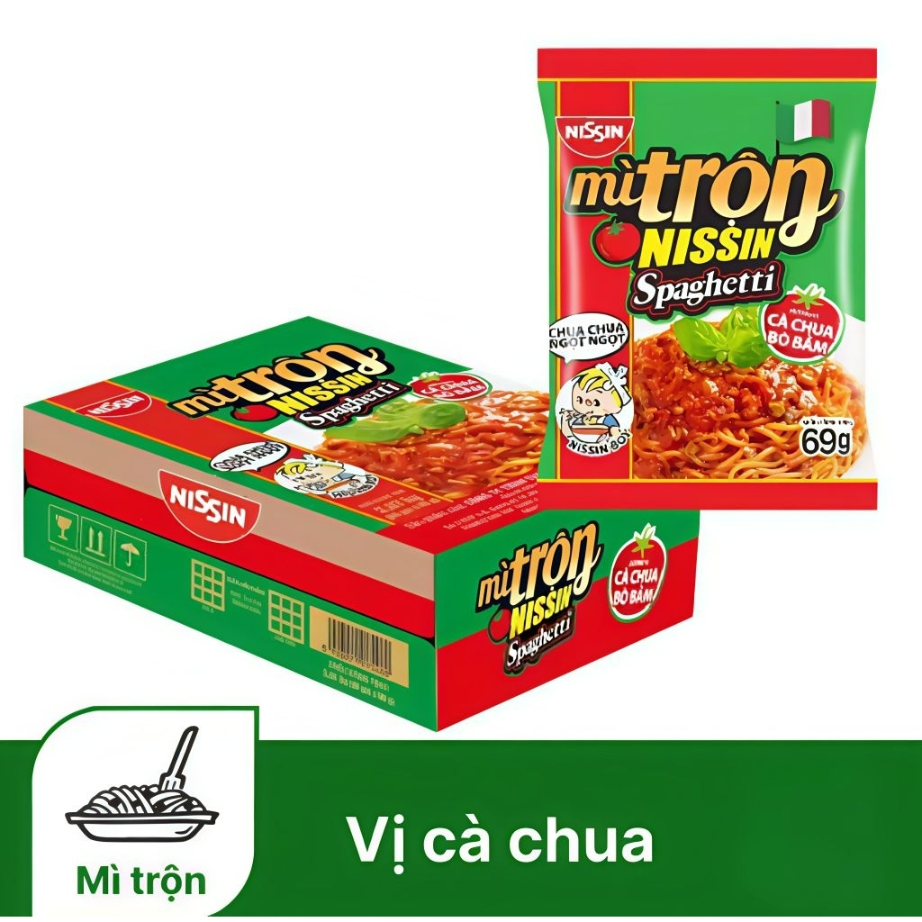 Combo 10 thùng Mì trộn spaghetti nissin 30 gói/thg