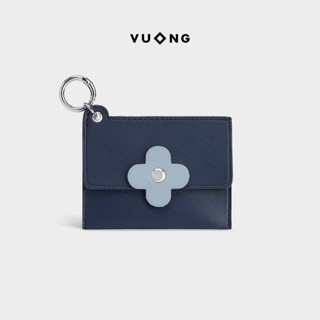 Ví mini Vuông Shop Hoa may mắn burgundy