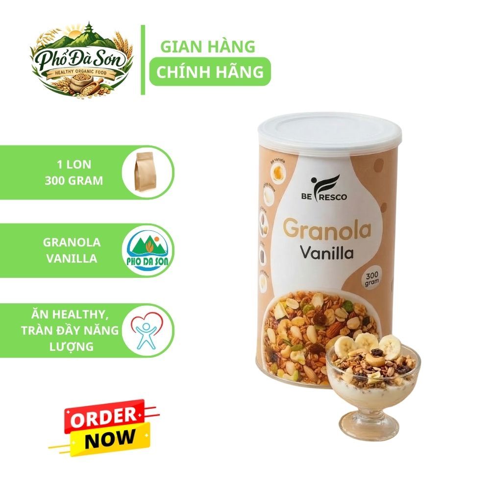 Granola Sữa Chua BEFRESCO – Ngũ Cốc Yến Mạch Mix Hạt Và Trái Cây, Ngũ Cốc Ăn Sáng