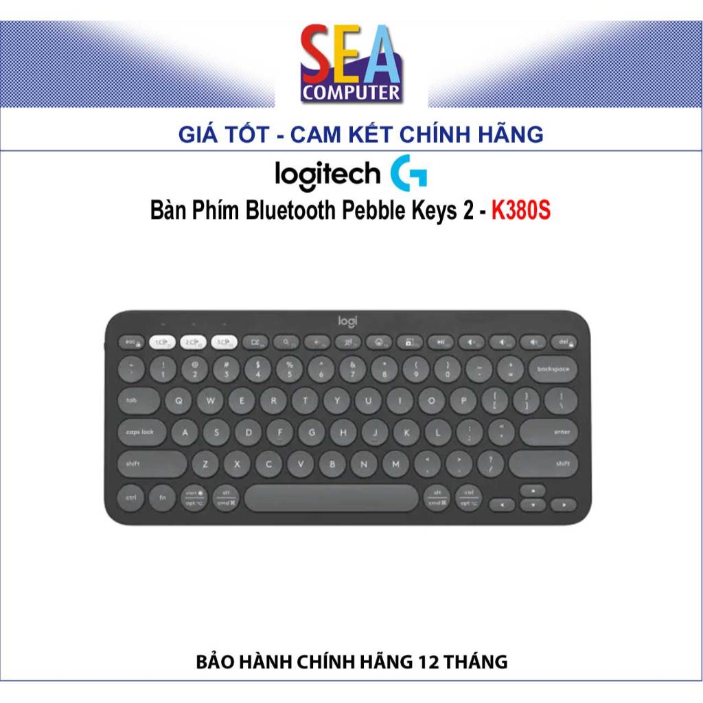 Bàn Phím Logitech Bluetooth Pebble Keys 2 - K380S (màu than chì)