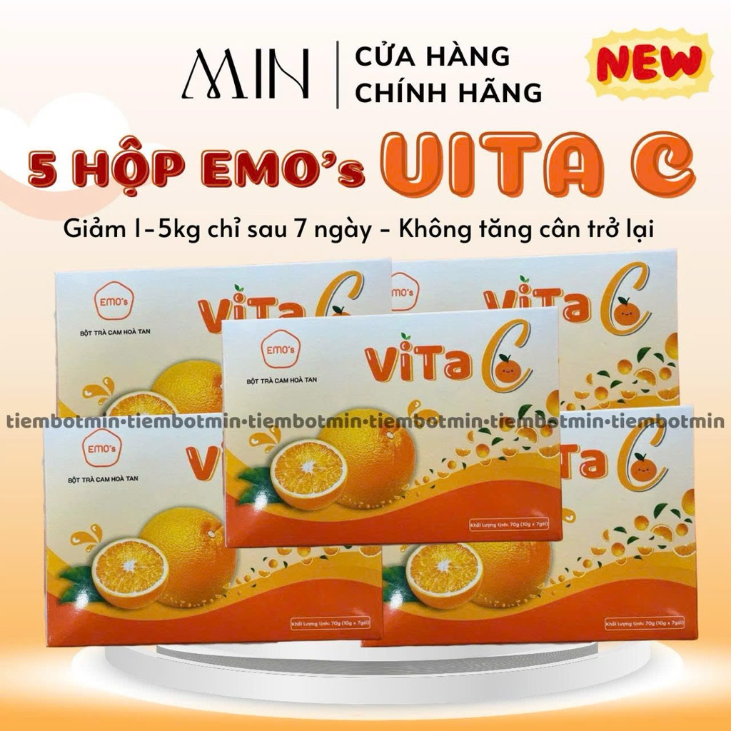 COMBO 5 HỘP TRÀ EMO DETOX CAM CHÍNH HÃNG/ kem qua tang