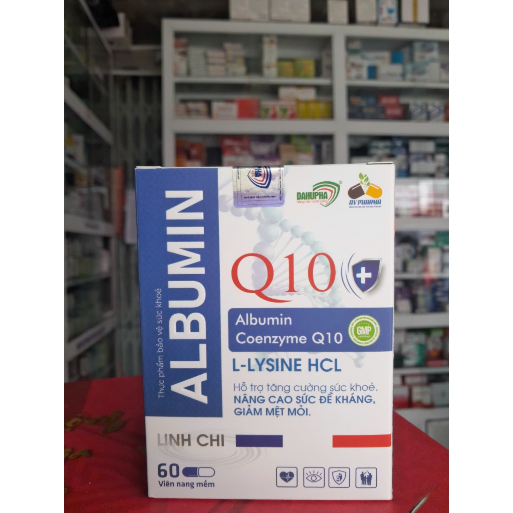 [Hộp: 60 viên] Tăng cường miễn dịch ALBUMIN Q10 hỗ trợ tăng cường sức khỏe, nâng cao đề kháng cho tr
