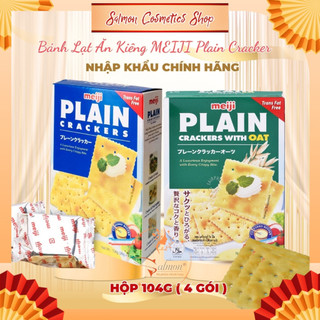 Lốc 2 Hộp Bánh Ăn Kiêng, Bánh Lạt MEIJI Plain Crackers Cho Người Ăn Kiêng,Bị Tiểu Đường,NK Singapore