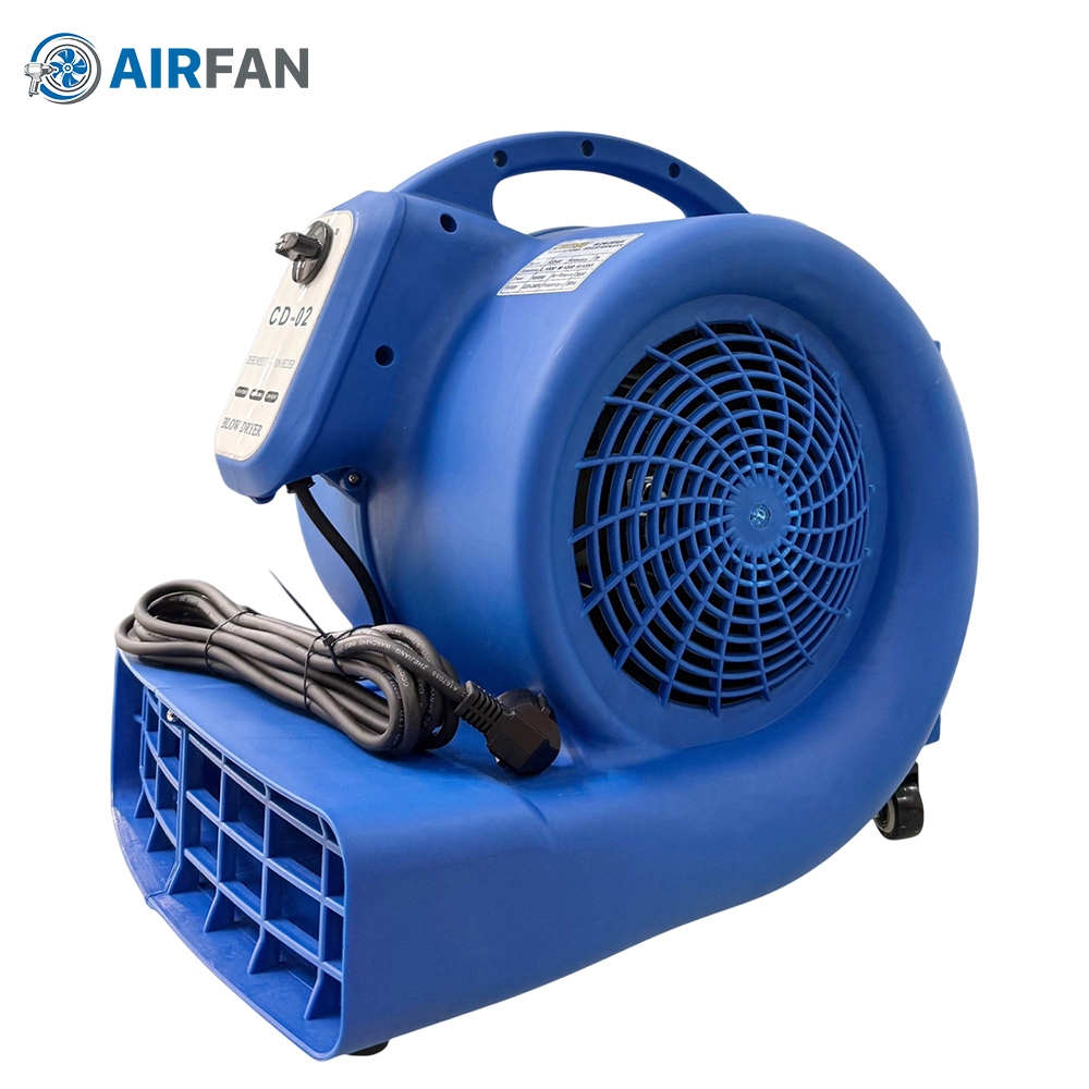 Quạt thổi sàn, quạt thổi thảm OMYSU CD-02, 1000W, 3 cấp độ gió, có tay cầm, bánh xe kéo