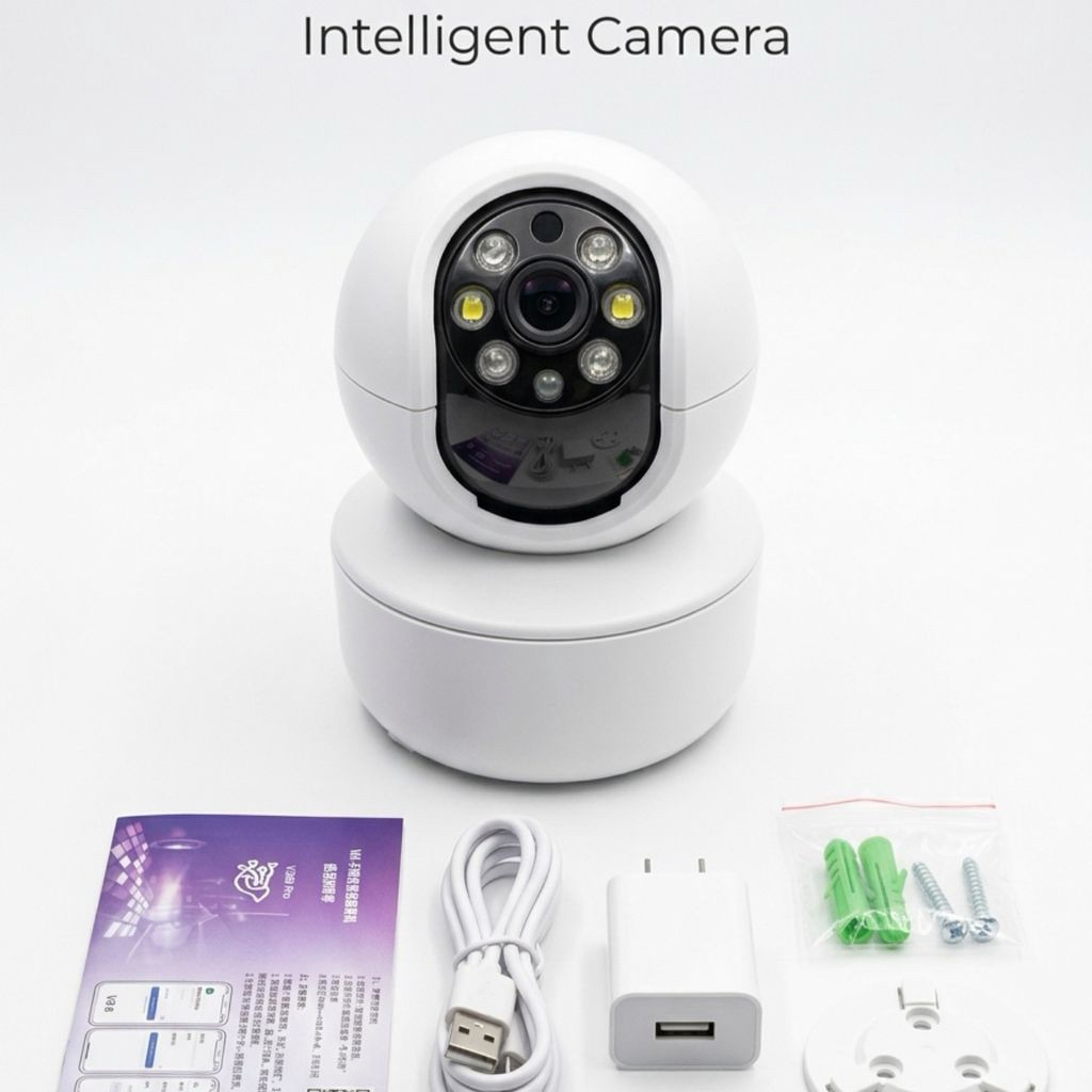 {Order giao 25/3} Camera wifi gia đình, xoay 360°, dùng app V360 Pro, có quay đêm