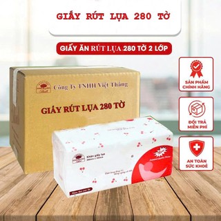 Thùng 10-20 Gói Giấy Rút Lụa 280 Tờ 1 Gói Giấy 4 Lớp Siêu Dai Mềm Mịn Hàng Loại 1