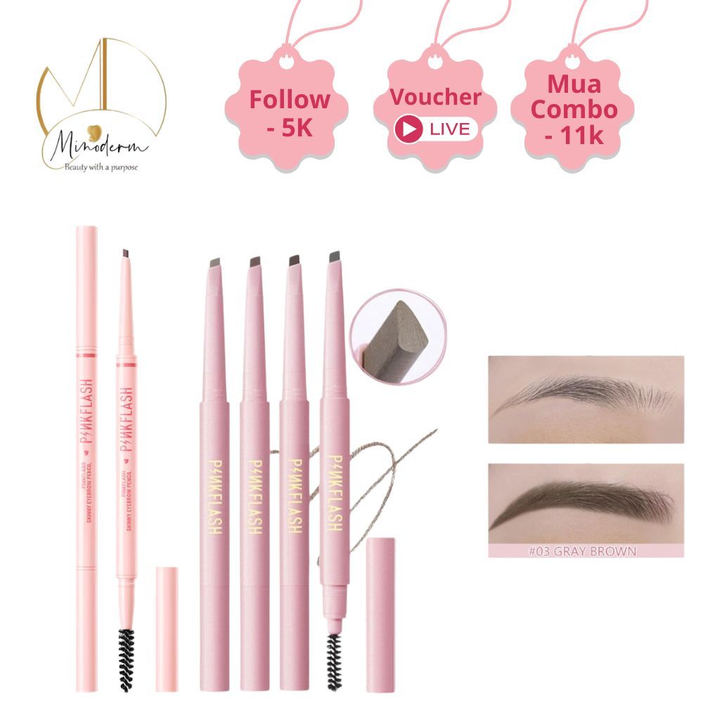 Bút Kẻ Lông Mày PINKFLASH OhMyEmoji,  SkinnyLine Dễ Tán Chống Nước Giữ Màu Lên Đến 8h | BigBuy360 - bigbuy360.vn