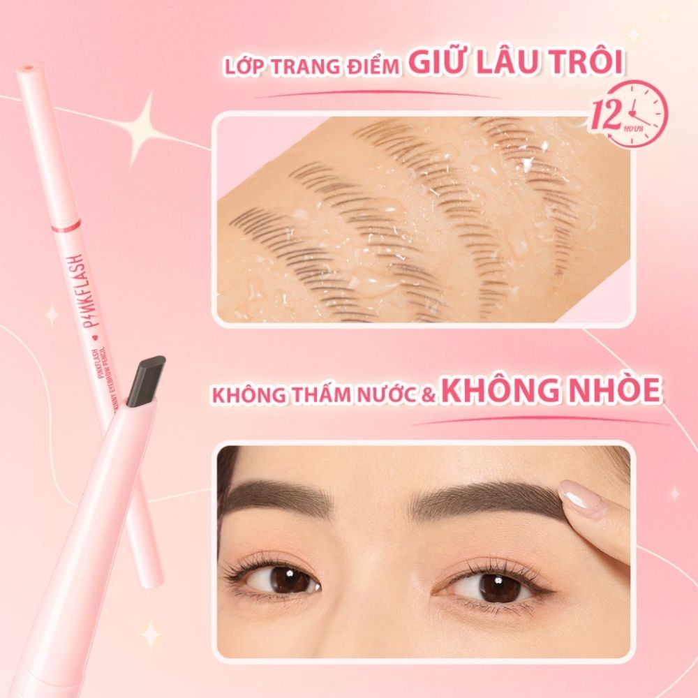 Bút Kẻ Lông Mày PINKFLASH OhMyEmoji,  SkinnyLine Dễ Tán Chống Nước Giữ Màu Lên Đến 8h | BigBuy360 - bigbuy360.vn