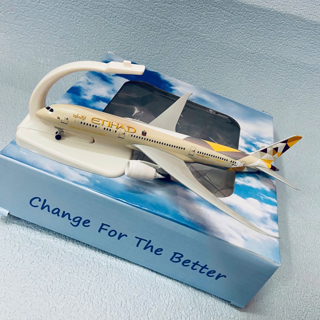 Mô Hình Trưng Bày Máy Bay Boeing 787 Etihad Airways hãng hàng không United Arab Emirates _ Mô Hình H