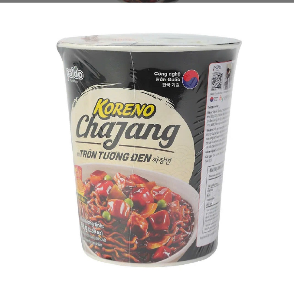 COMBO 5-10 LY Mì ly trộn Koreno Chajang tương đen, Mì trộn Koreno Chajang, Mì ly trộn Koreno ChaChan