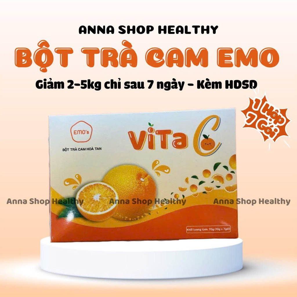 BỘT TRÀ CAM EMO DETOX THƠM NGON/ Emoslim giam can chinh hang