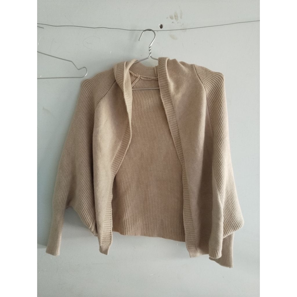Áo Len Cardigan Nữ Màu Be 2Hand Len Thành Lý