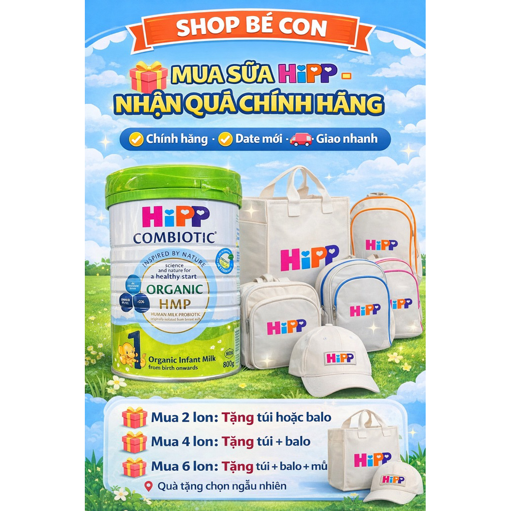 Sữa Bột Hipp Organic số 1 lon 350g và lon 800g