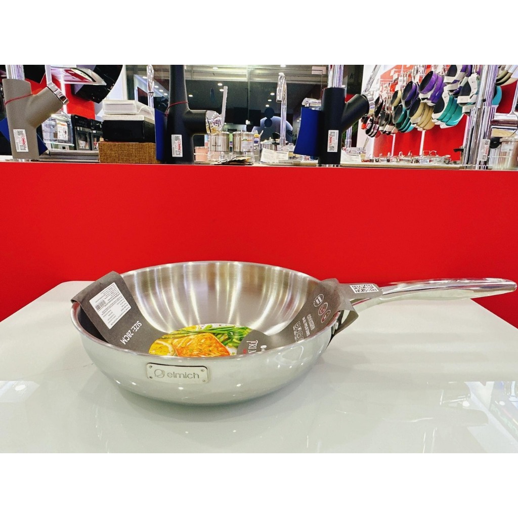 Chảo inox liền khối Elmich Trimax EL3846LOL size 28cm sâu lòng