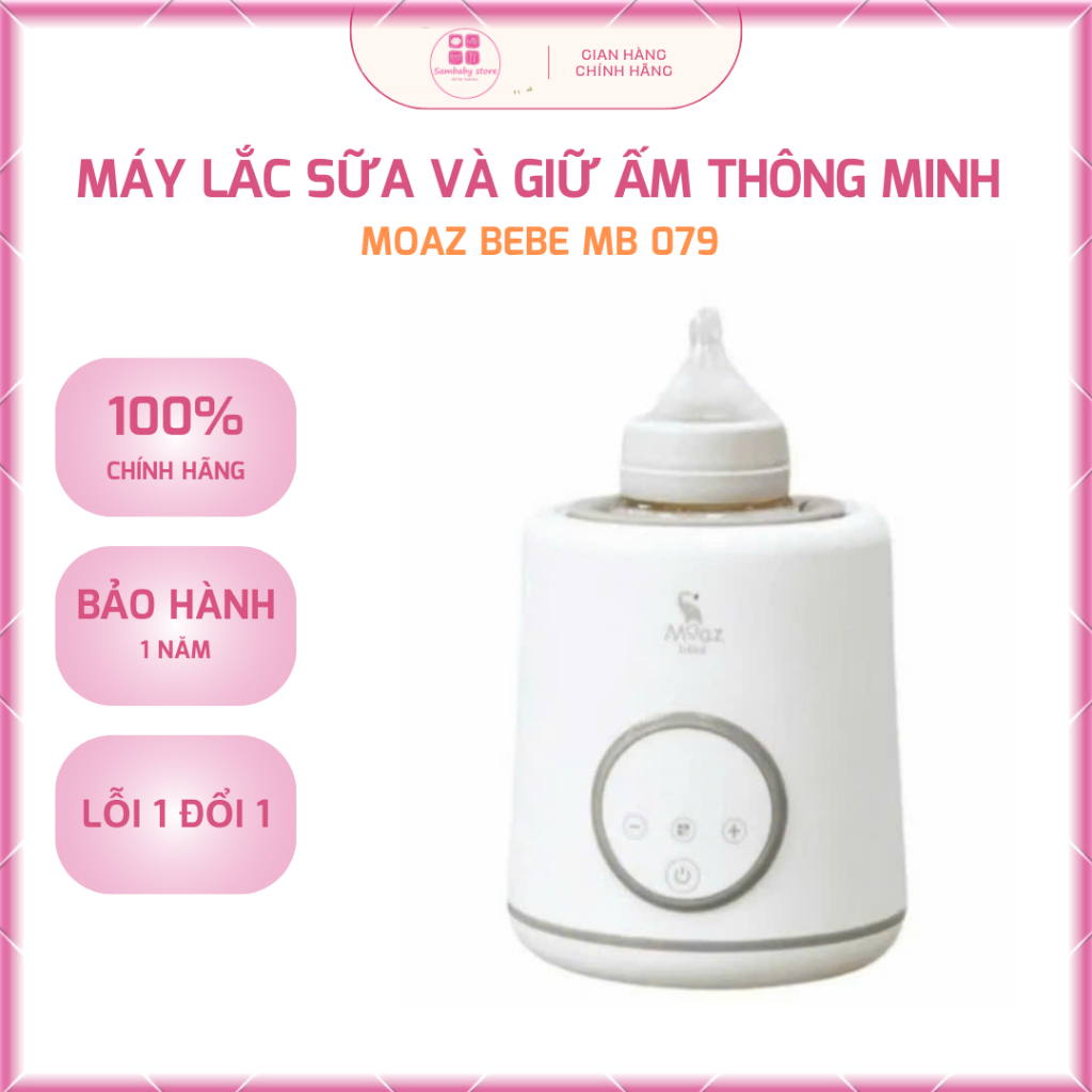 Máy Lắc Sữa & Giữ Ấm Thông Minh Moaz Bebe MB079 – Lắc Đều, Giữ Nhiệt Ổn Định