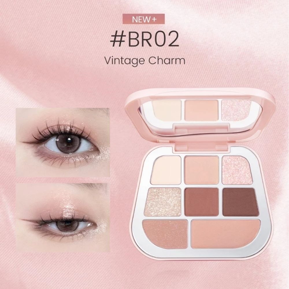 Ảnh 7 của Bảng phấn mắt FOCALLURE 8 Pan Pressed Powder Palette sắc tố cao, không nhòe, lâu trôi chống nước E09